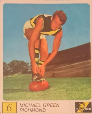 1970 Kellogg's VFL Footballers In Action #6 Michael Green Front